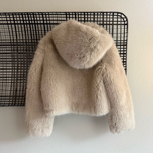 Free people Louder Please Hooded Faux Fur Jacket - Picture 6 of 7